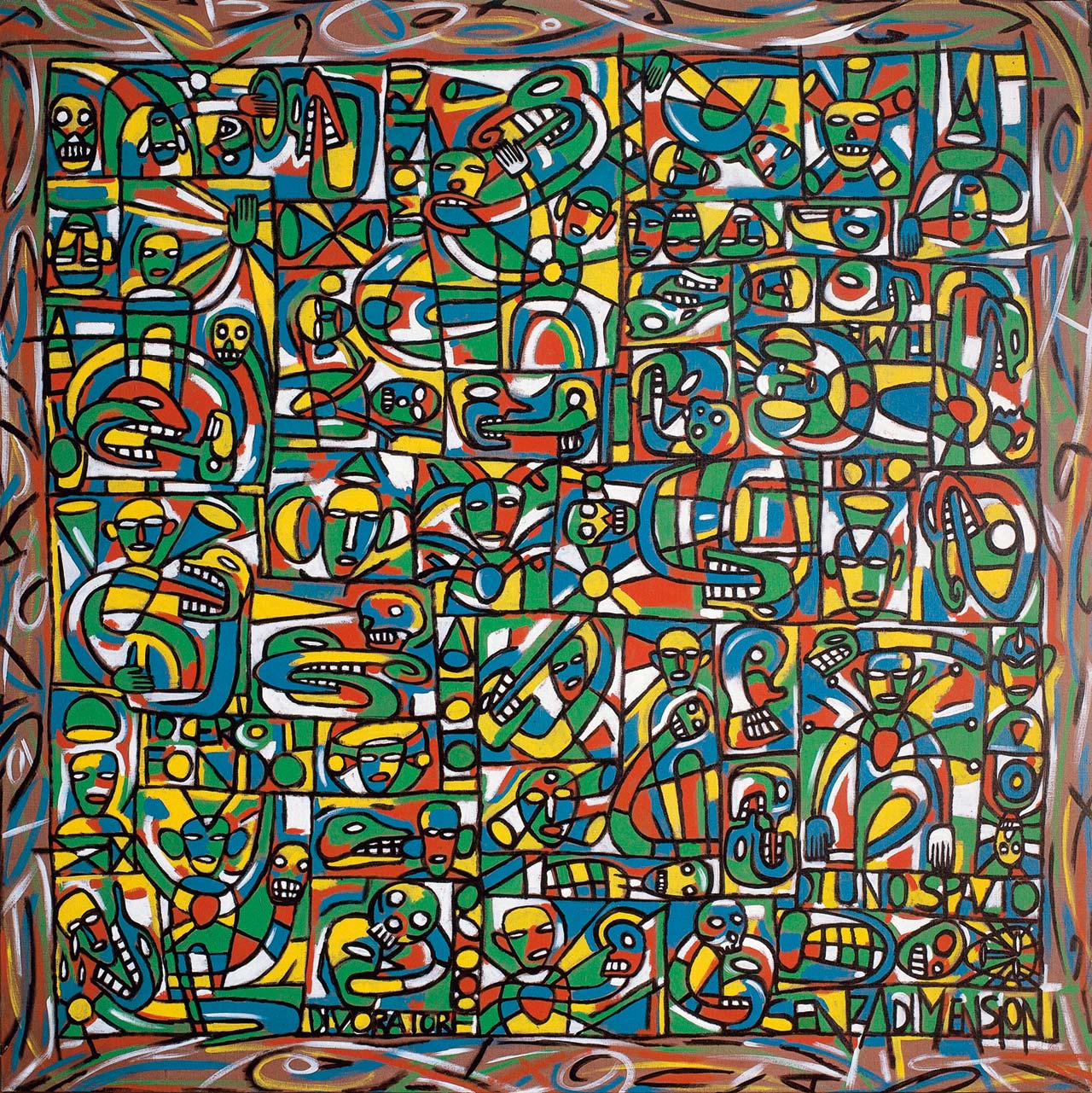 Pablo Echaurren - Senza dimensione, 1991 (Acrilico su tela, 130 x 130 cm)