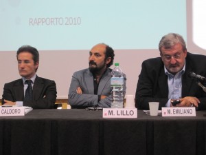 Caldoro, Lillo e il sindaco Emiliano