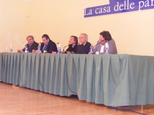 Il tavolo dei relatori al convegno di Auletta