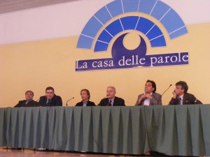 Il tavolo dei relatori al convegno di Auletta