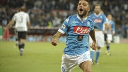 Lorenzo Insigne festeggia dopo il gol (foto Ansa.it)