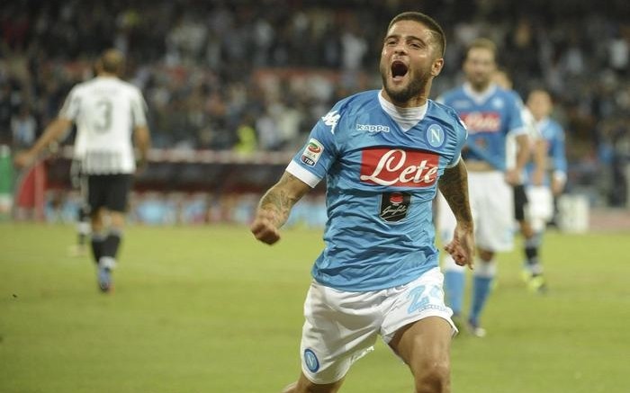 Lorenzo Insigne festeggia dopo il gol (foto Ansa.it)