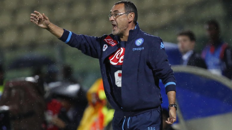 Maurizio Sarri, tecnico del Napoli (foto Ansa.it)