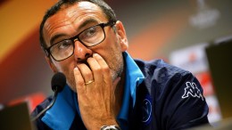 Maurizio Sarri, tecnico del Napoli (foto Ansa.it)