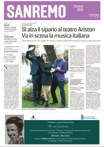 La copertina dell'inserto sul Festival di Sanremo pubblicato da "Il Piccolo" domenica 3 febbraio 2019